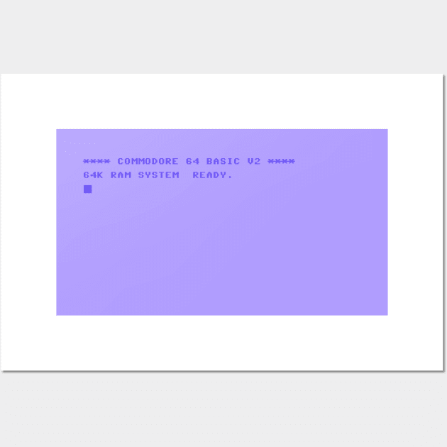 Commodore 64 System Ready Startup Screen v01 Wall Art by RetroGeek